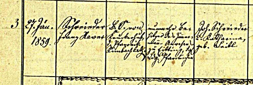 Franz Xaver Schreieder aus Trauungsmatrikel der Pfarrei Dietersburg